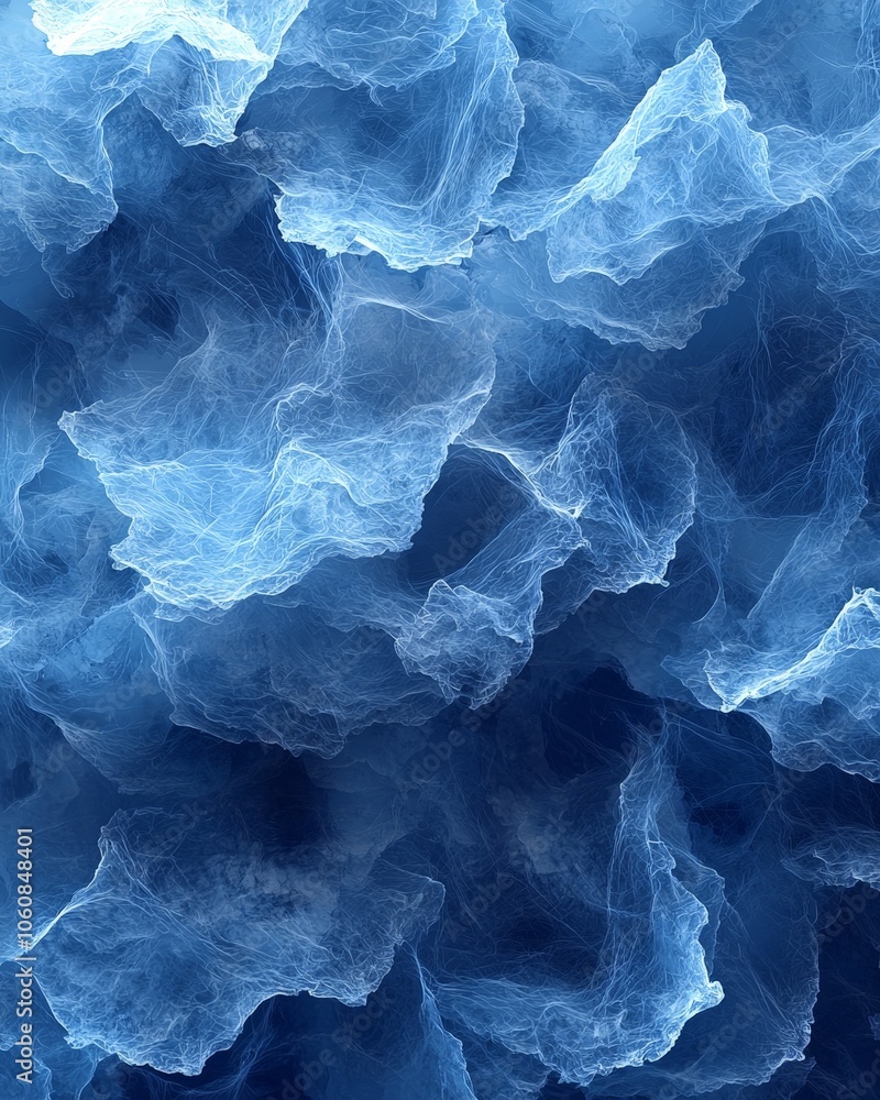 Abstract blue texture resembling soft waves or fabric layers. Abstract blue texture resembling soft waves or fabric layers.