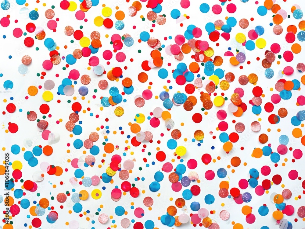 Polka dots in a variety of vibrant colors against white background for decorative purposes. Polka dots in a variety of vibrant colors against white background for decorative purposes.