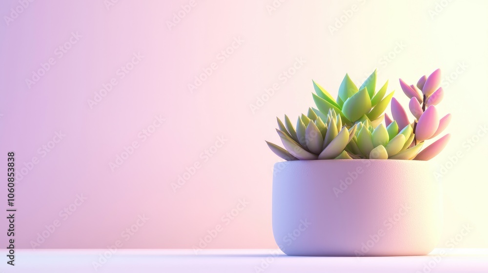 Soft Pastel Succulent Collection in a Modern Pot Soft Pastel Succulent Collection in a Modern Pot