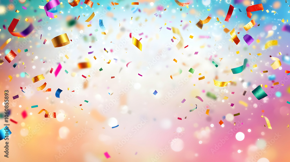 Celebration and colorful confetti party. Blur abstract background Celebration and colorful confetti party. Blur abstract background
