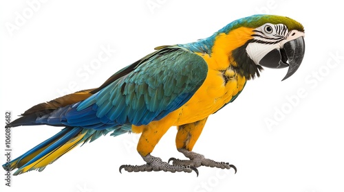 Parrot, white isolate background photo