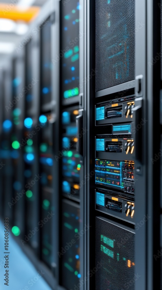 Advanced data center technology with high-tech servers for secure digital solutions Advanced data center technology with high-tech servers for secure digital solutions