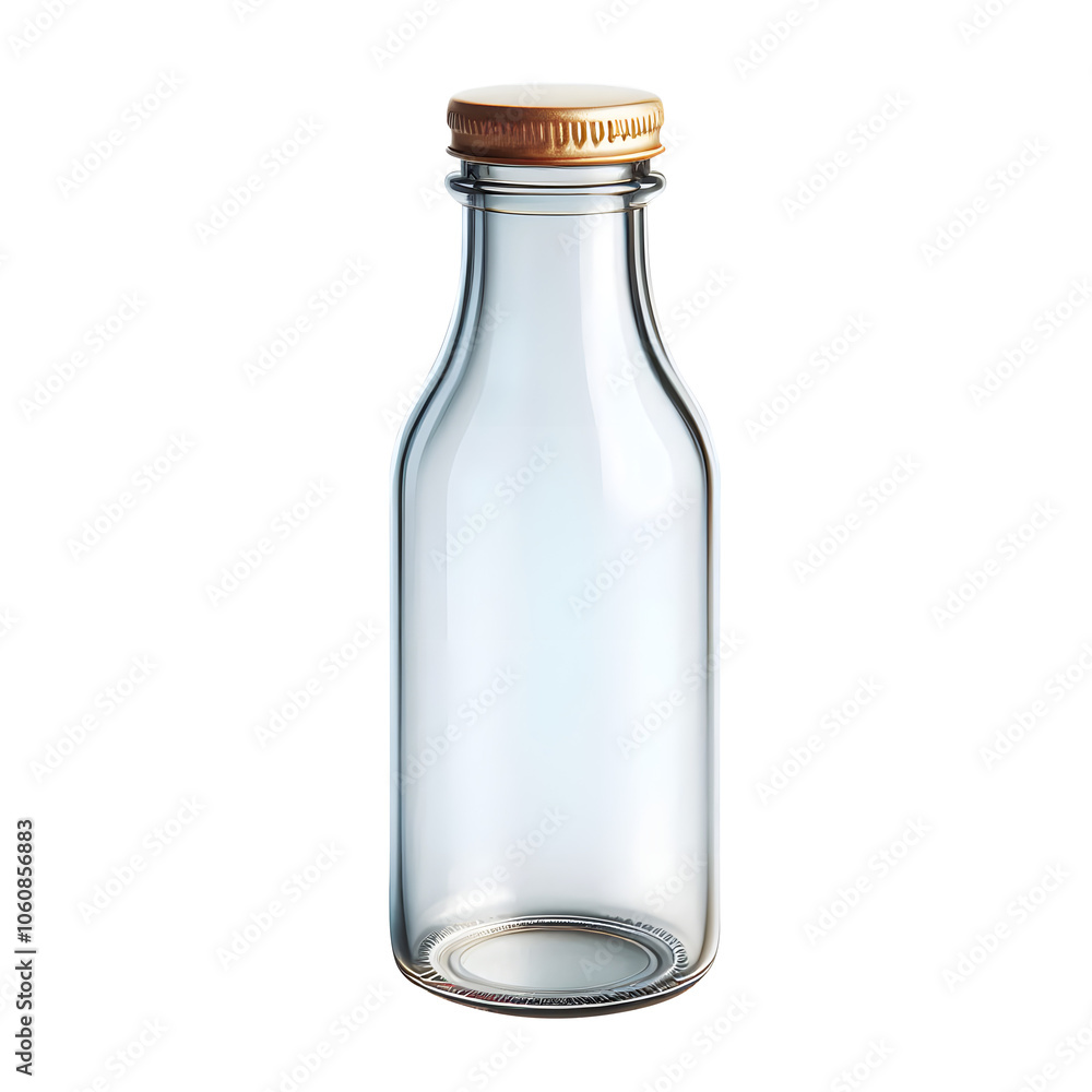 empty cold drinks glass bottle with cap isolated on transparent background empty cold drinks glass bottle with cap isolated on transparent background