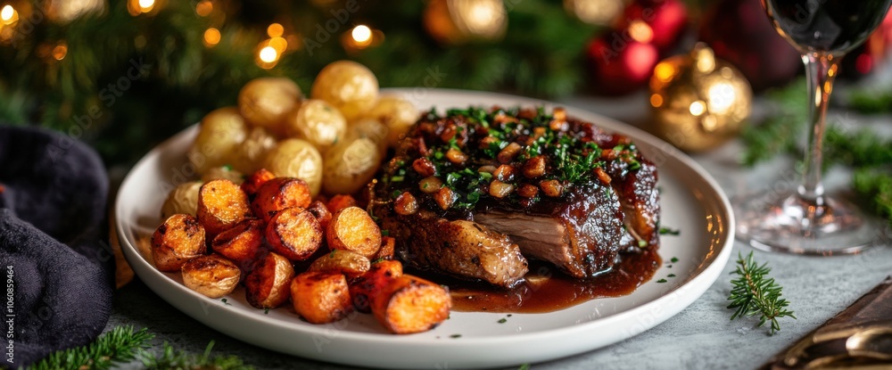 Gourmet duck confit with roasted vegetables: a festive culinary delight Gourmet duck confit with roasted vegetables: a festive culinary delight