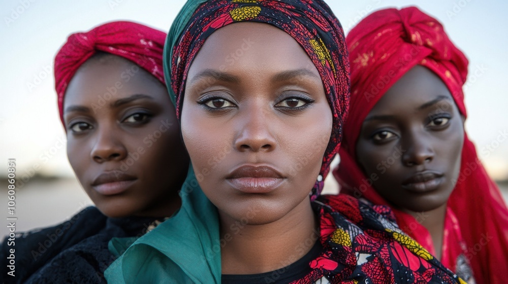 Empowerment and beauty of african women in traditional headwraps Empowerment and beauty of african women in traditional headwraps