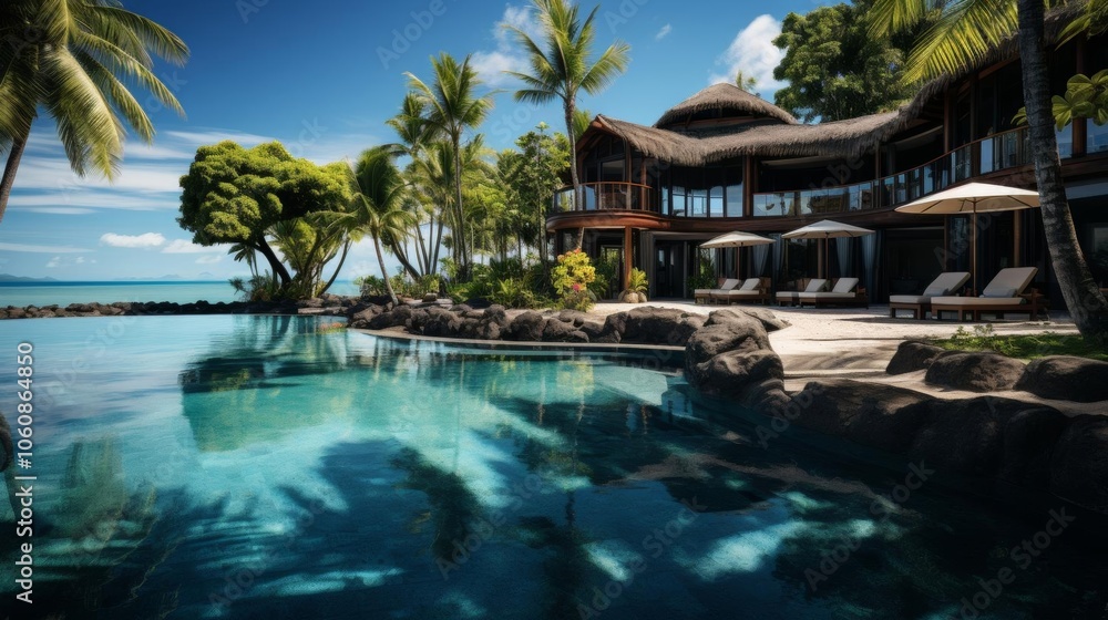 tropical resort pool tropical resort pool