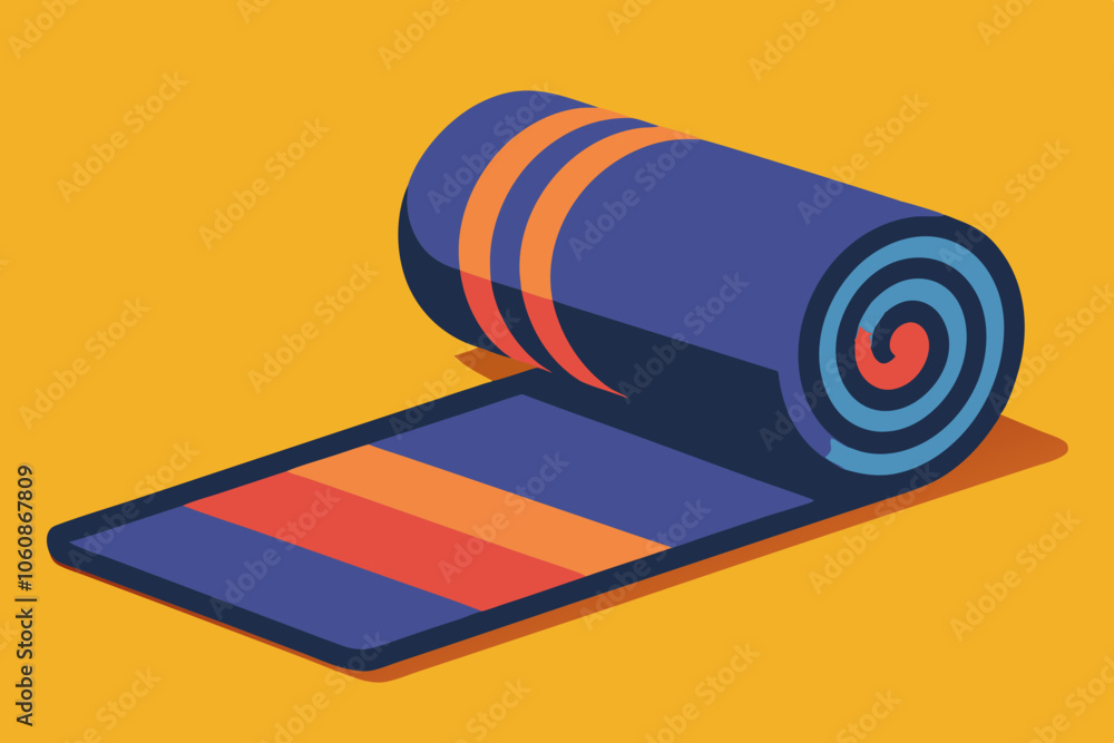 Obraz premium Yoga Mat vector art illustration