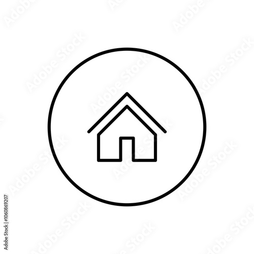 House vector icon, flat design symbol