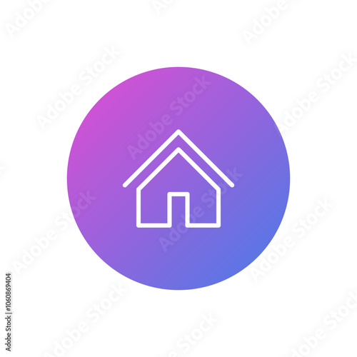 House vector icon, flat design symbol