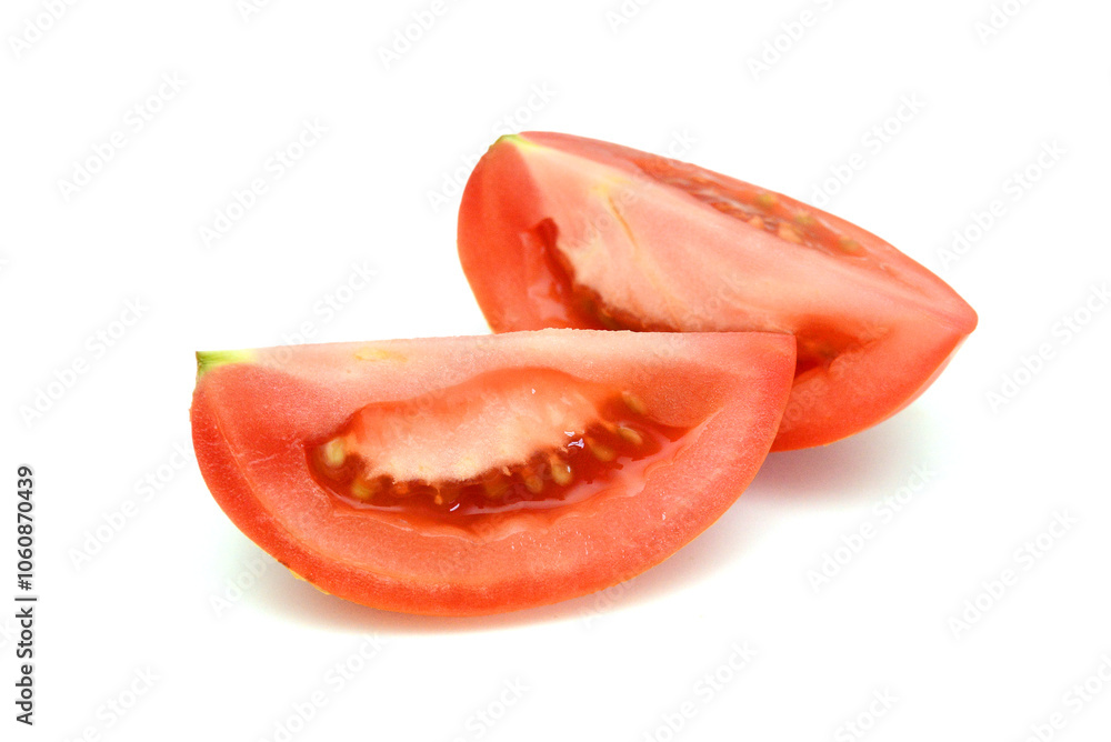 Plum tomatoes on white background Plum tomatoes on white background