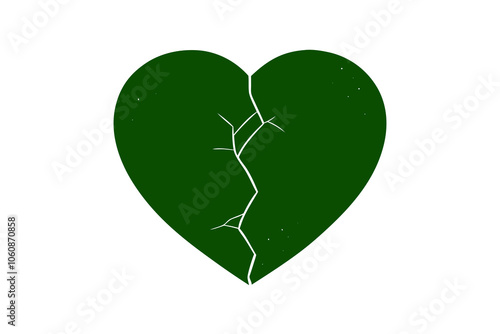 Valentine Broken Heart | isolated vector illustration on white background