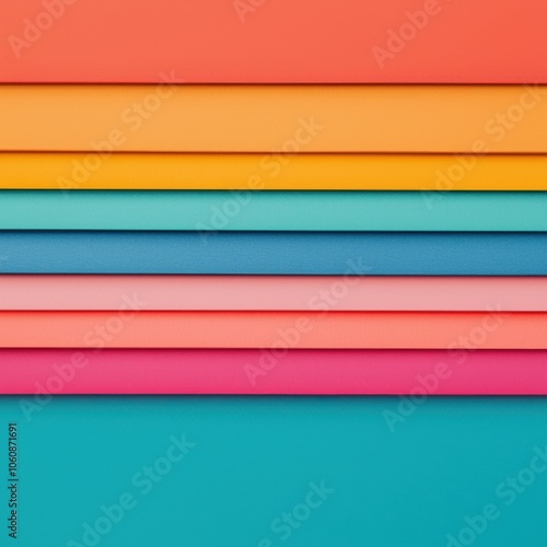 Colorful paper sheets stacked neatly in various vibrant colors.