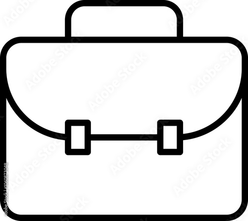 Briefcase line icon. Case icon set. Bag line icon vector 