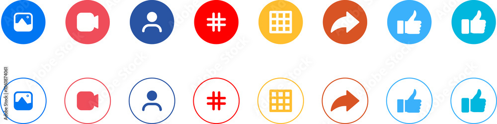 Social media generic reaction icons set. Social media dating icons. Design for web and mobile app Social media generic reaction icons set. Social media dating icons. Design for web and mobile app