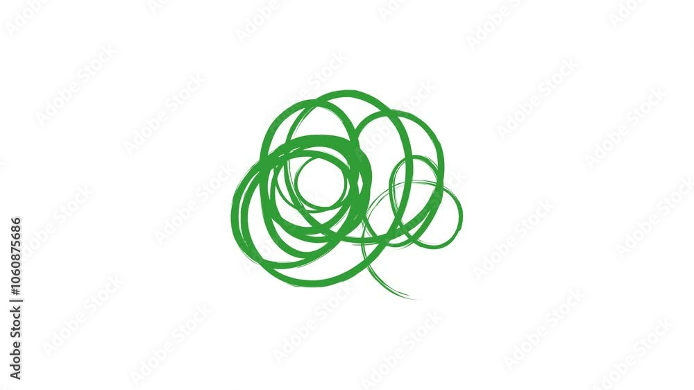 Depression symbol animation. Hand drawn stress line with different colours. Intricate abstract doodle animation on white background and transparent background with alpha channel. Depression symbol animation. Hand drawn stress line with different colours. Intricate abstract doodle animation on white background and transparent background with alpha channel.