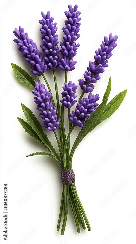 Obraz premium Lavender buds, detailed florets, purple field, calming scent,