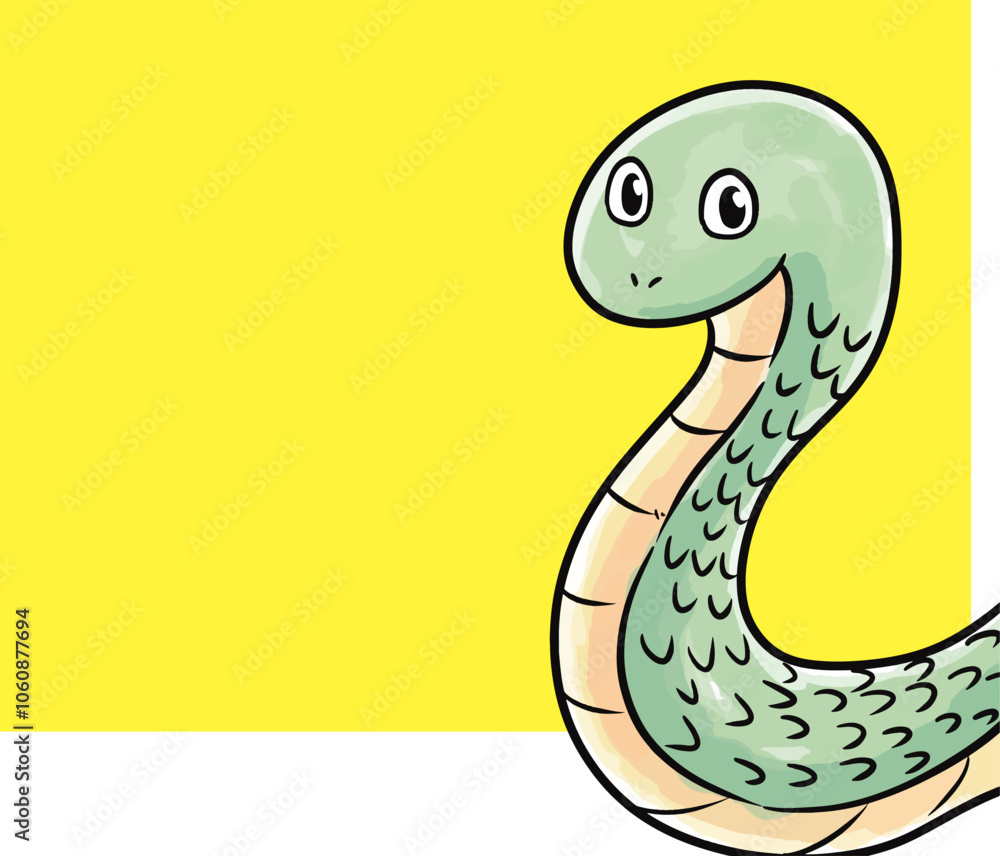 Fototapeta premium 巳年 蛇の年賀状