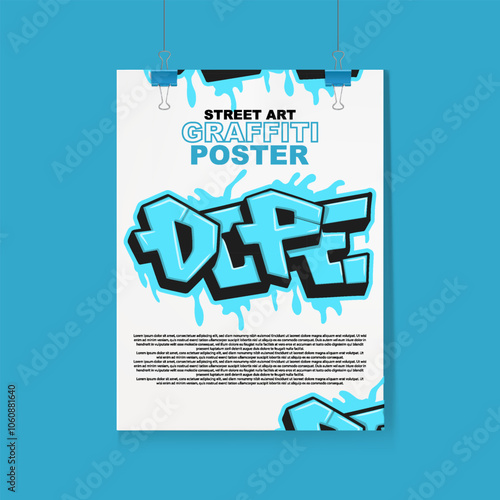 Graffiti poster or flyer design templates