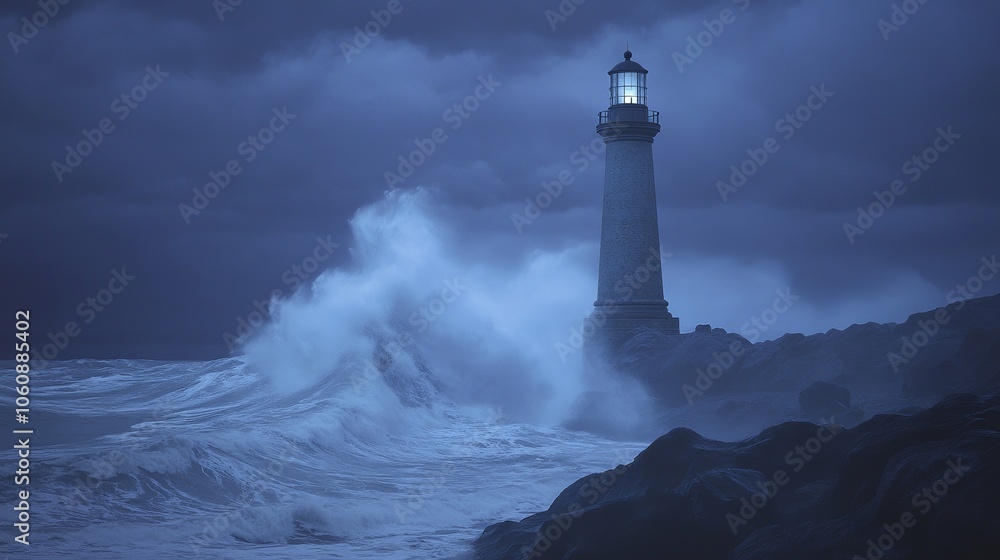 A lighthouse stands tall against a stormy sea, its light a beacon of hope in the darkness. A lighthouse stands tall against a stormy sea, its light a beacon of hope in the darkness.