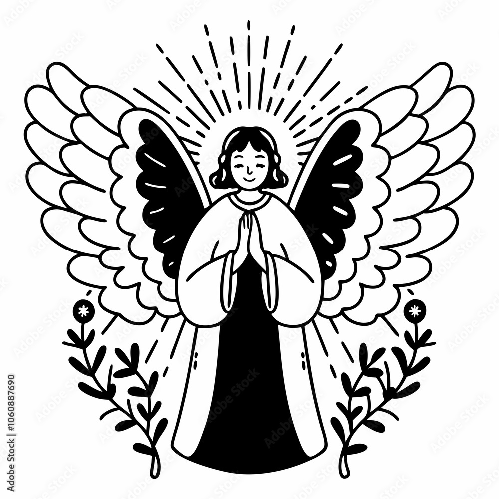 Fototapeta premium Angelic Glow vector illustration