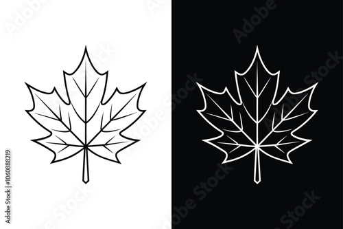 Maple leaf icon. Canada flag sign. National Canadian emblem. Black maple leaf Canada icon sign vector design on white background.