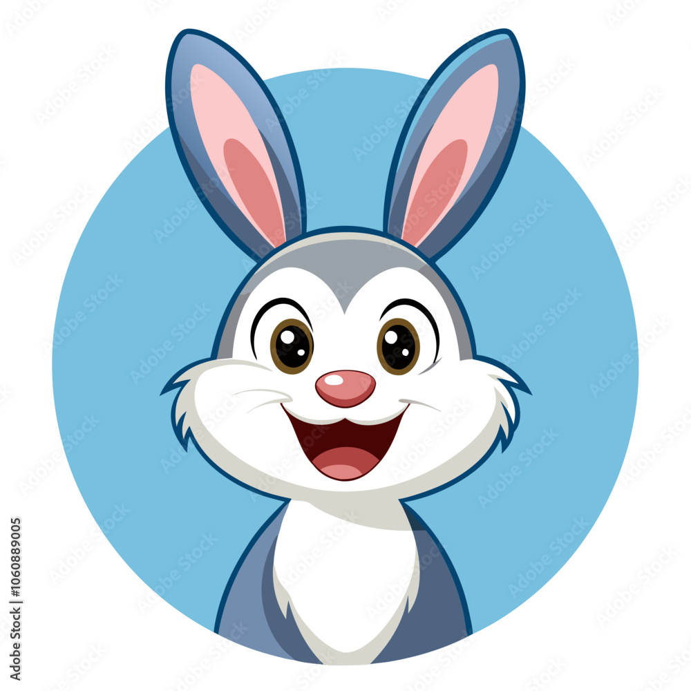 Obraz premium cute rabbit mascot logo