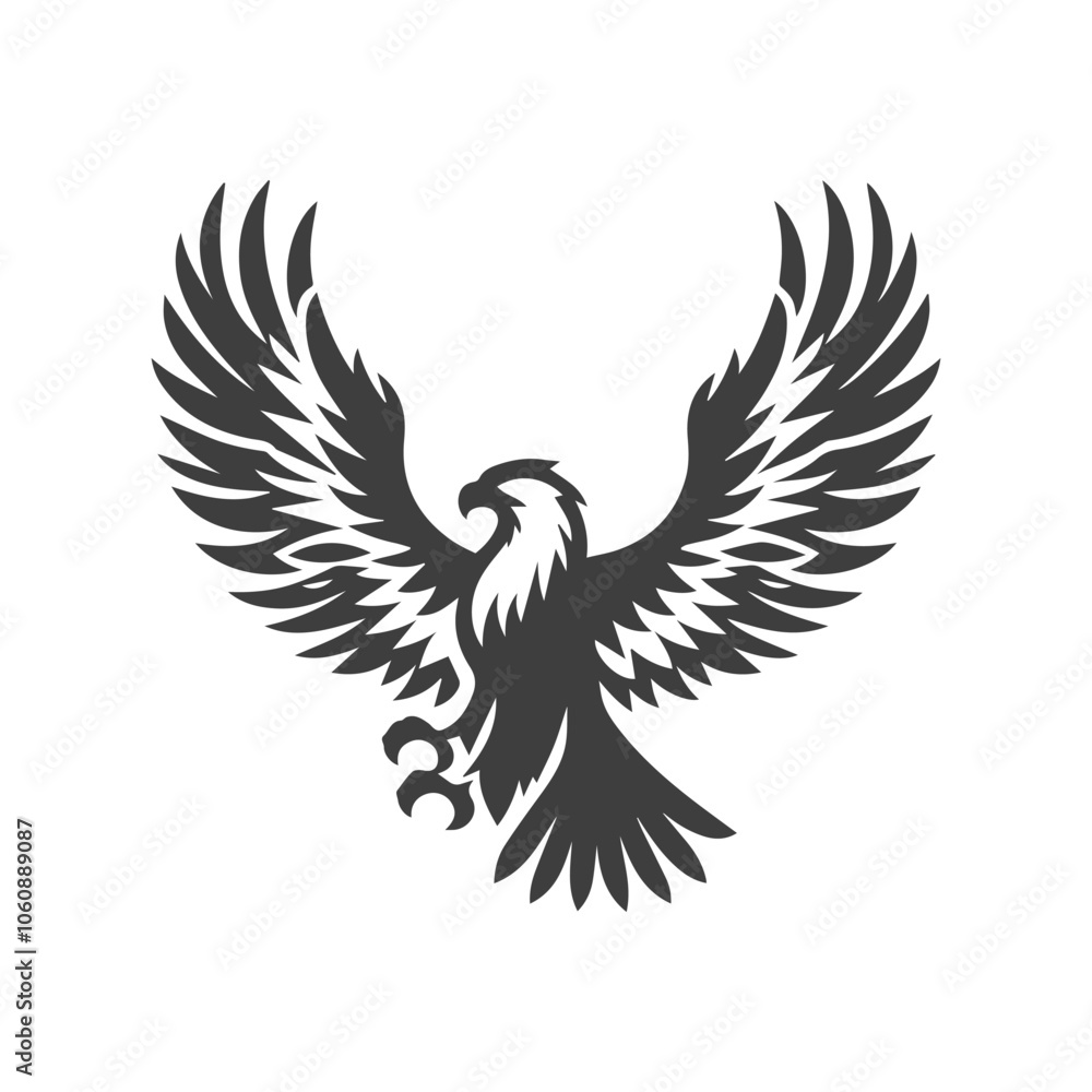 Eagle bird vector silhouette illustration. Eagle bird vector silhouette illustration.