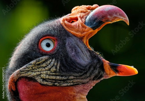 close up of a yellow billed hornbill photo