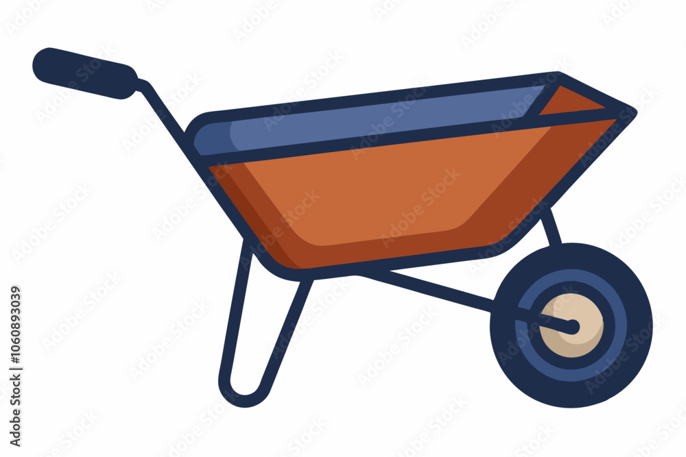 Red wheelbarrow isolated on a white background Red wheelbarrow isolated on a white background
