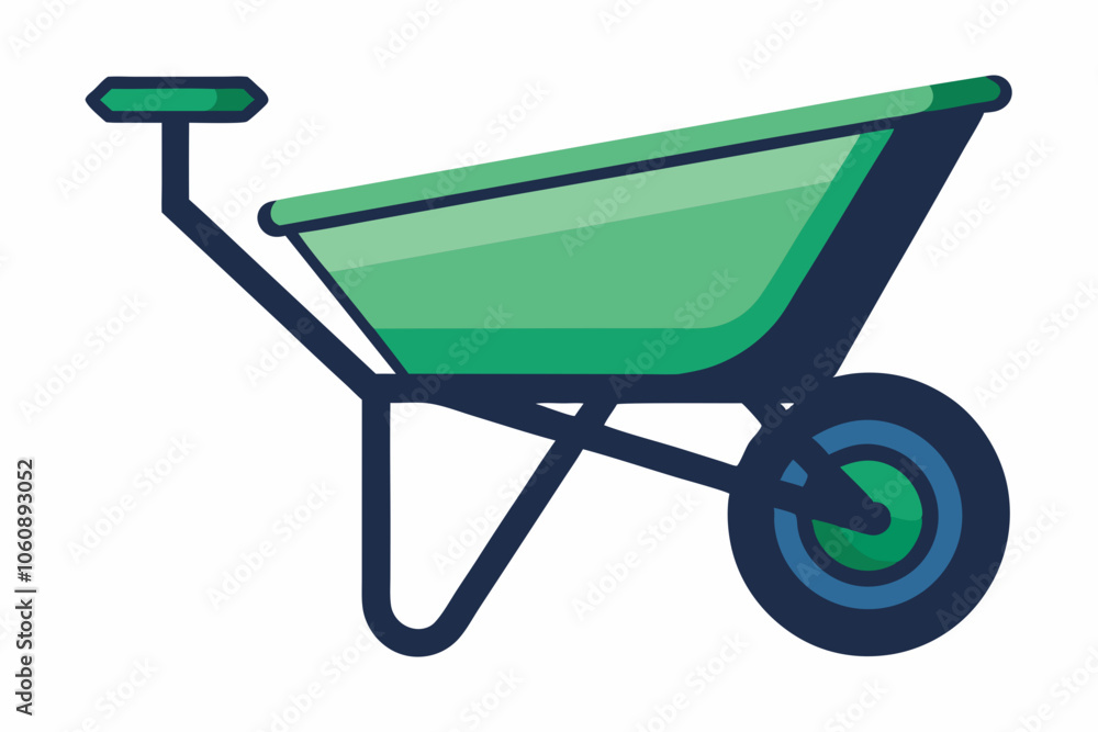Red wheelbarrow isolated on a white background Red wheelbarrow isolated on a white background