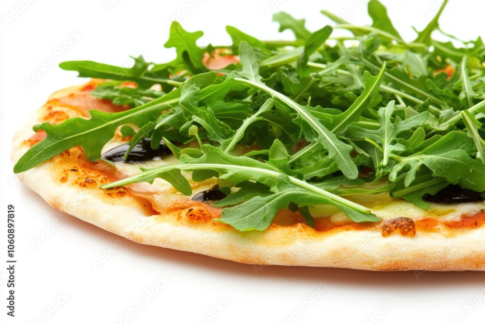 Arugula Topped Pizza with Fresh Ingredients Arugula Topped Pizza with Fresh Ingredients