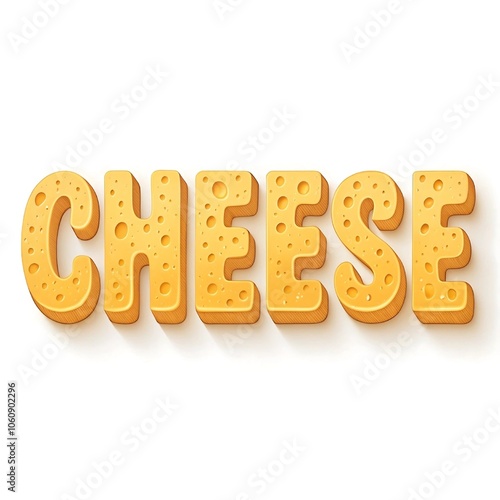 Wallpaper Mural The word cheese with a cheesy texture isolated (2) Torontodigital.ca