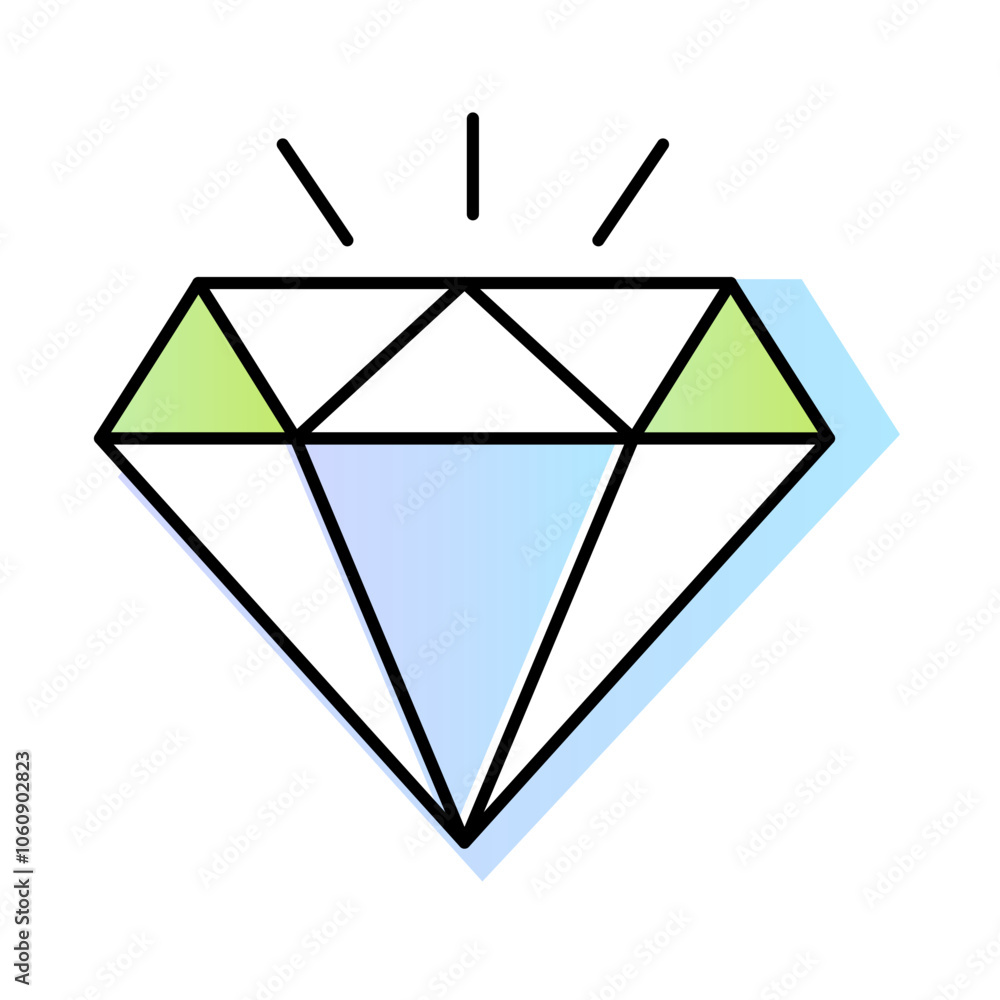 Diamond Shape Representing Premium Quality and Elegance. High-End and Exclusive Diamond Shape Representing Premium Quality and Elegance. High-End and Exclusive