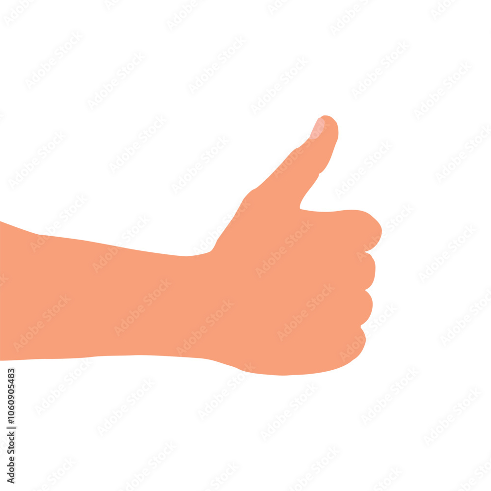 vector illustration of a gesture showing a thumbs up sign like vector illustration of a gesture showing a thumbs up sign like