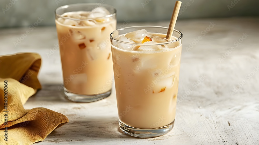 Iced Palm Sugar Drink with Coconut (Cambodian Cuisine) Iced Palm Sugar Drink with Coconut (Cambodian Cuisine)
