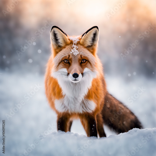 Red Fox in Fresh Snow