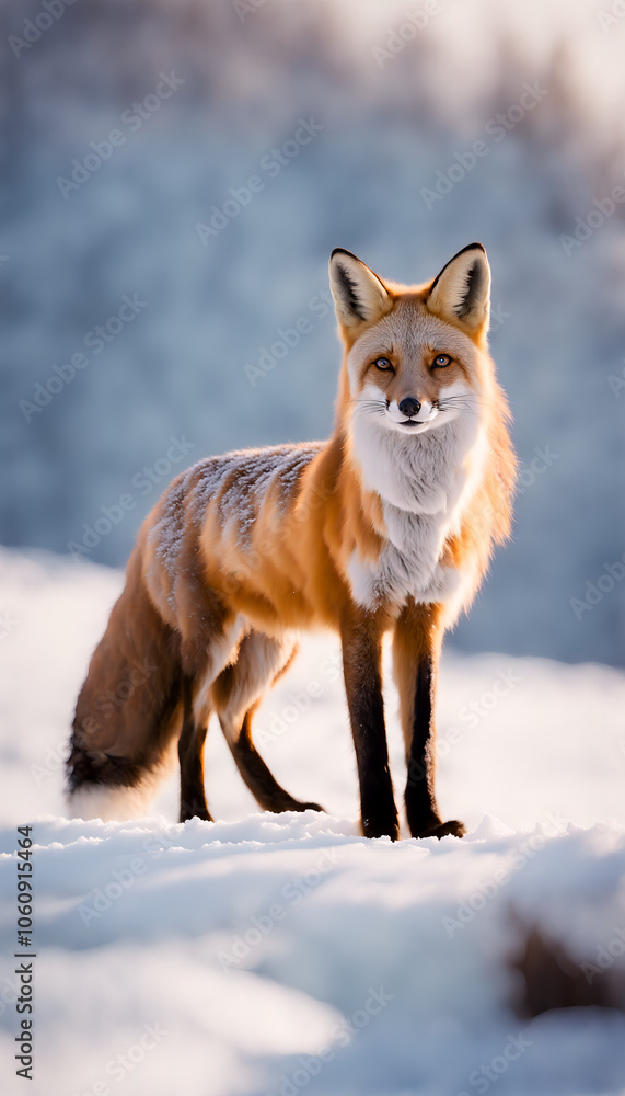 Red Fox in Fresh Snow Red Fox in Fresh Snow