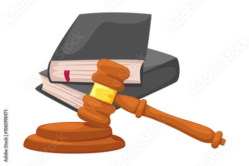 Judge gavel and law, judicial decision, auction hammer.