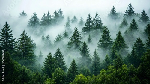 Misty Forest Landscape