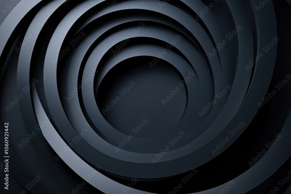 An abstract close-up of swirling black circular shapes, creating a sense of depth and tranquility. An abstract close-up of swirling black circular shapes, creating a sense of depth and tranquility.