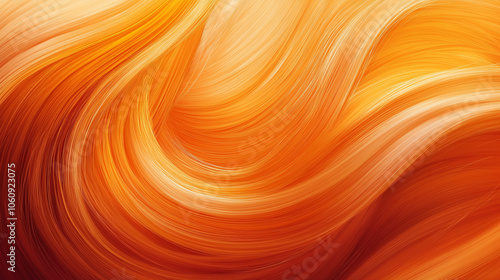 Abstract swirling orange and yellow background with blurred lines, digital painting
