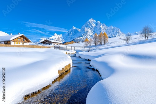 This winter landscape was taken in the Gran Paradiso National Park (Italy)