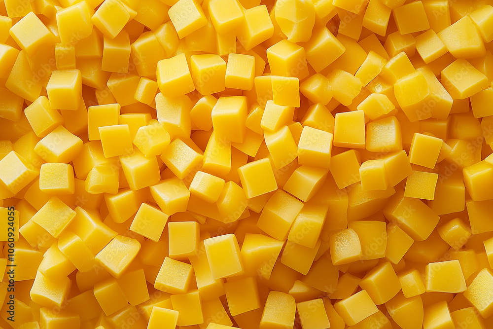 Close up Texture of Diced Yellow Cheese for Food Background Close up Texture of Diced Yellow Cheese for Food Background
