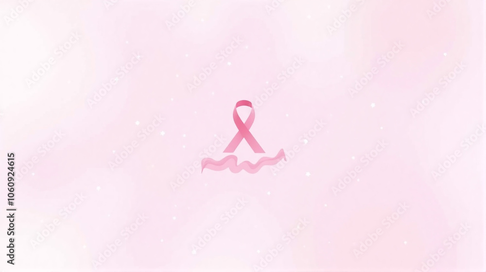 illustration of a pink ribbon illustration of a pink ribbon