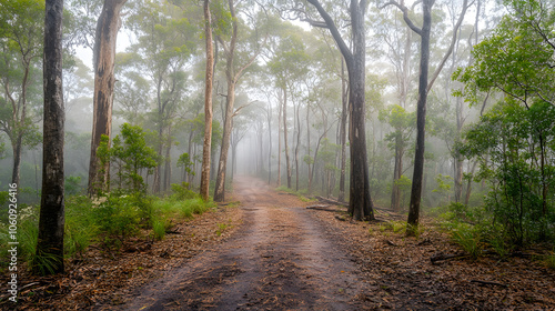 Embracing Nature's Magic: A Captivating Forest Scene Infused with the Delicious Scent of Petrichor After Rain