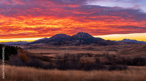 Witnessing a Fulgent Sunrise that Transforms the Mountain Landscape into a Colorful Masterpiece