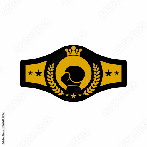 boxing championship belt logo
