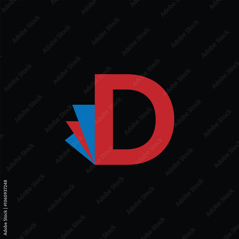 Modern Iconic Symbol With Letter D Logo Modern Iconic Symbol With Letter D Logo