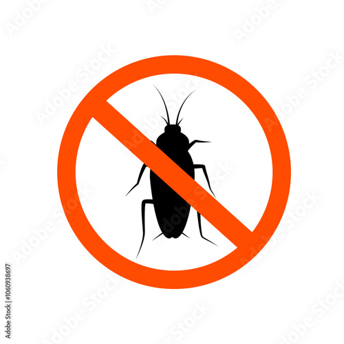 No Cockroach, Pest Control Symbol 