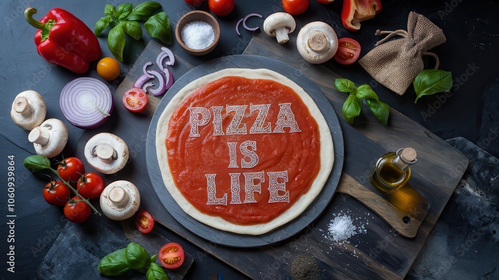 Uncooked Pizza Dough with Uncooked Pizza Dough with